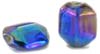Rectangle Cut Blue Rainbow Bead - click here for large view